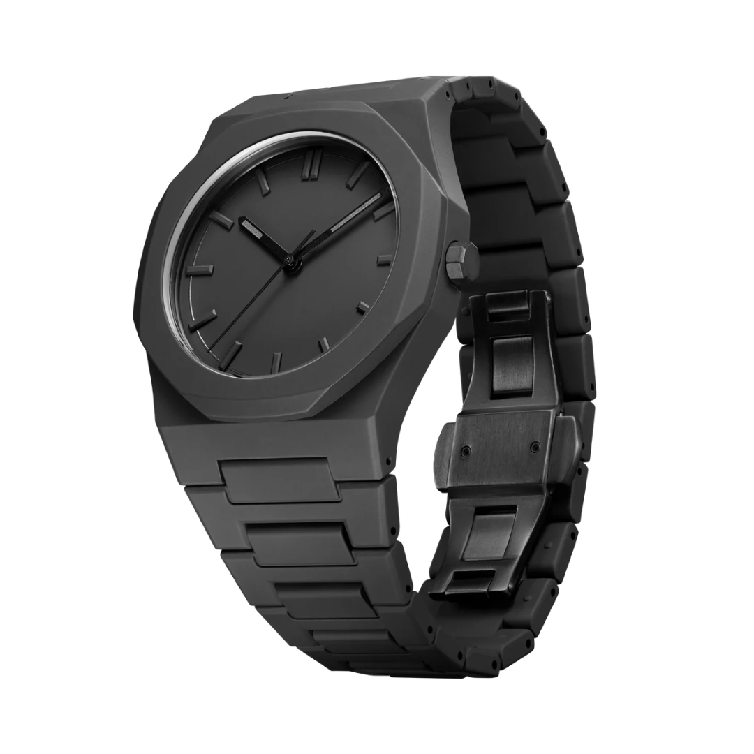 Phantom Black 41mm Watch - Seiko Quartz, Polycarbonate, Anti-Reflective Glass