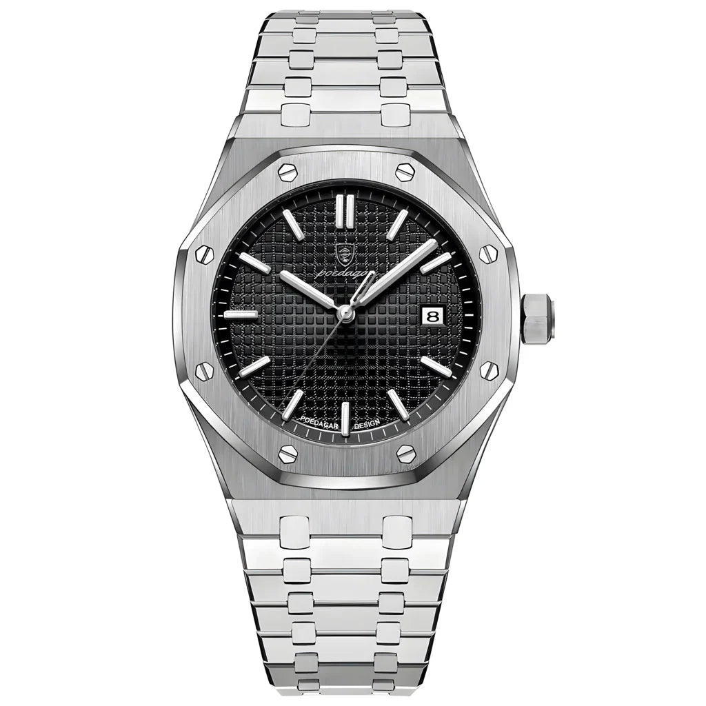 King's Oak 41mm Watch - Quartz Multifunction, Sapphire Crystal, Water-Resistant