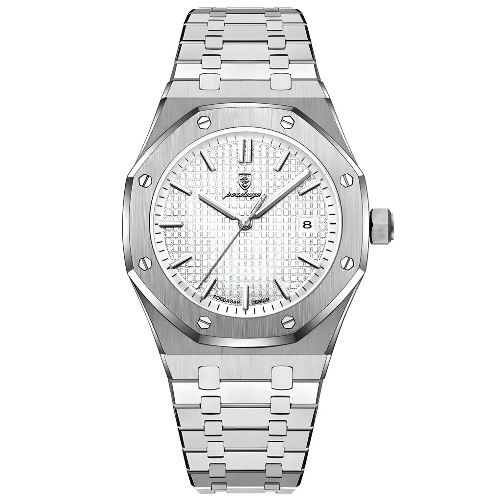 King's Oak 41mm Watch - Quartz Multifunction, Sapphire Crystal, Water-Resistant