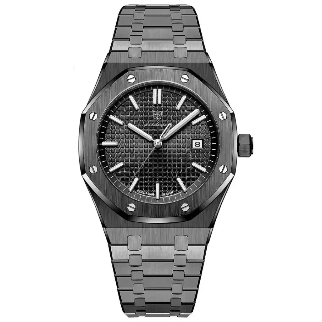 King's Oak 41mm Watch - Quartz Multifunction, Sapphire Crystal, Water-Resistant