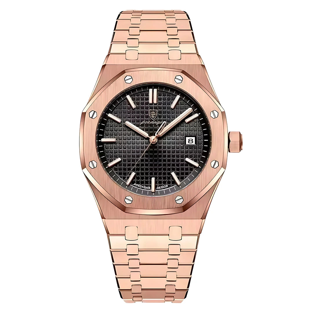 King's Oak 41mm Watch - Quartz Multifunction, Sapphire Crystal, Water-Resistant