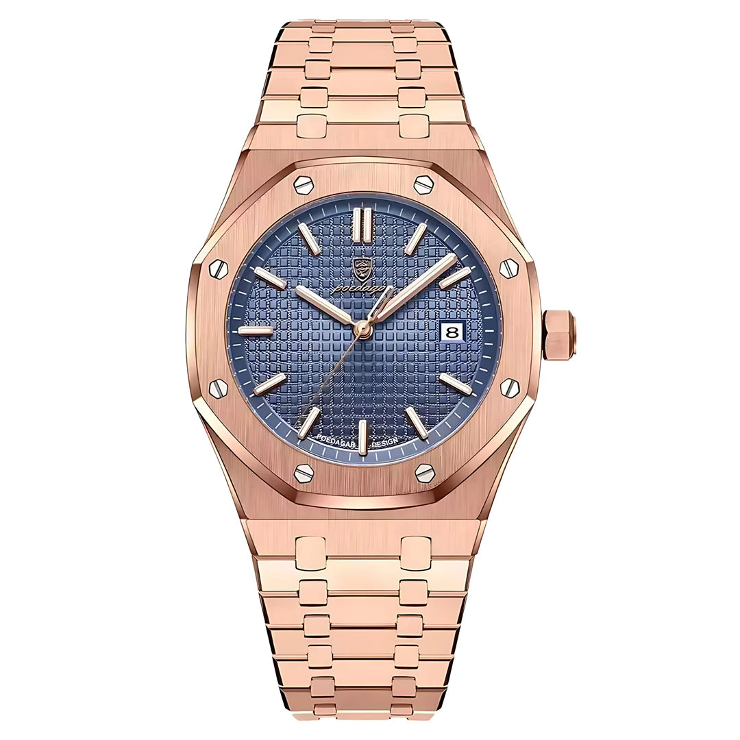 King's Oak 41mm Watch - Quartz Multifunction, Sapphire Crystal, Water-Resistant