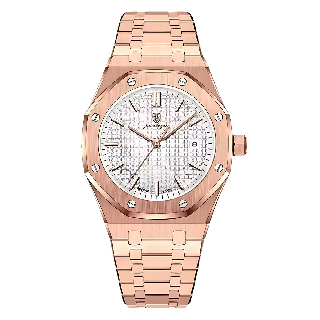 King's Oak 41mm Watch - Quartz Multifunction, Sapphire Crystal, Water-Resistant