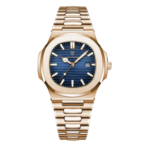 Relógio Nautilus Rose Gold 40mm - Quartzo Japonês, Aço Inoxidável, Resistente à Água