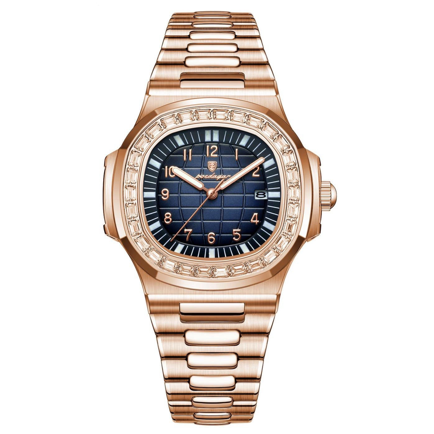 Titan Rose Gold 40mm Watch - Precision Quartz, Sapphire Crystal, Waterproof