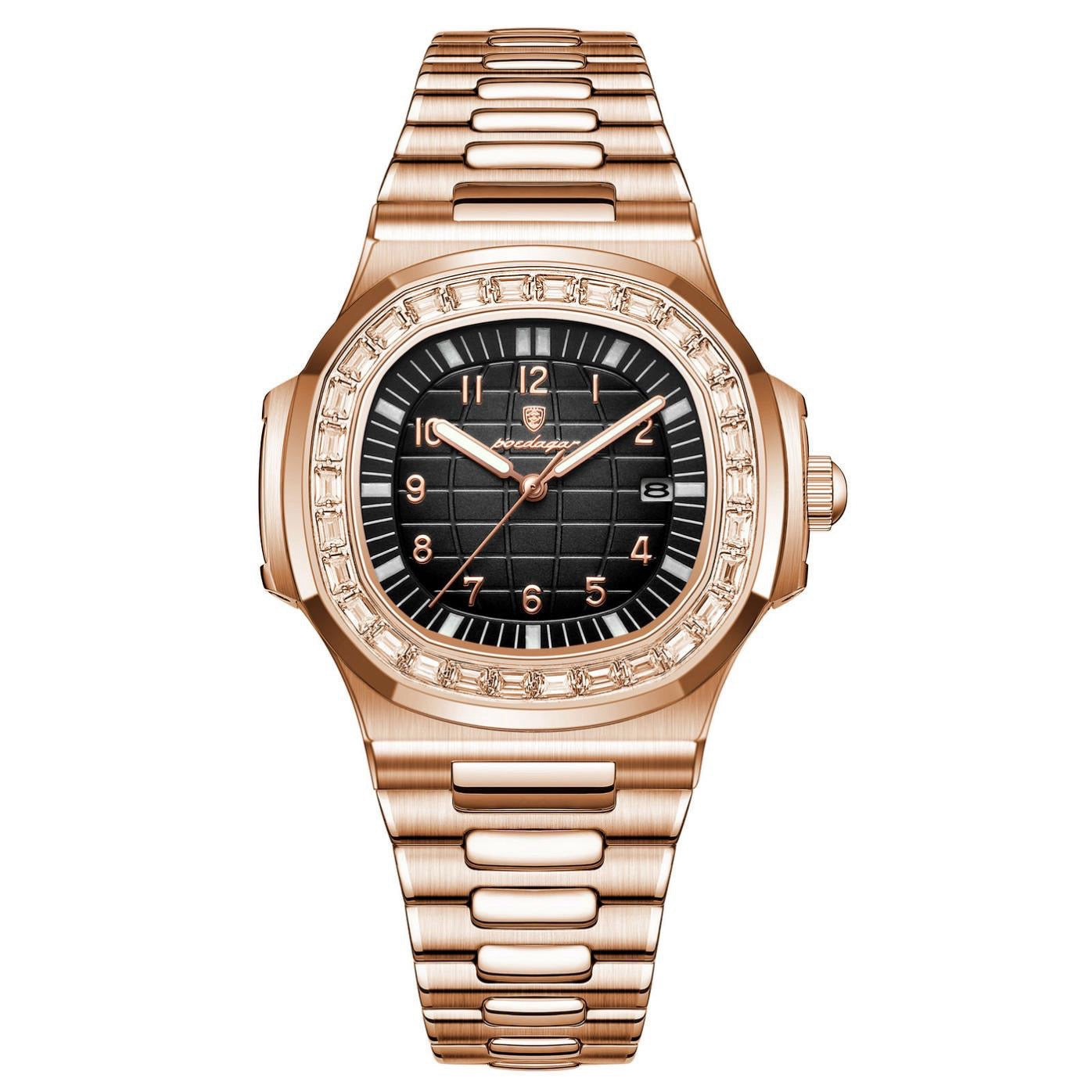 Titan Rose Gold 40mm Watch - Precision Quartz, Sapphire Crystal, Waterproof