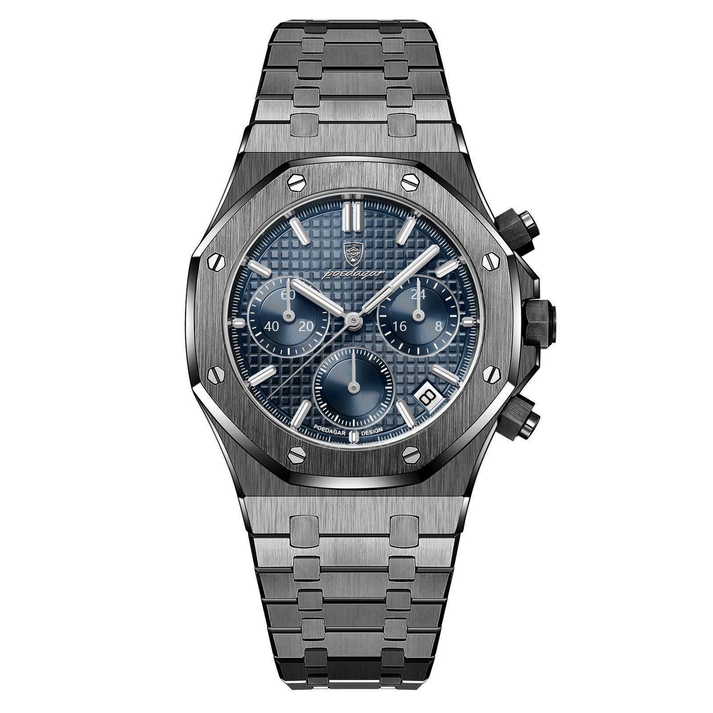 Serenade Black Edition 42mm Watch - Precision Quartz, Chronograph, Waterproof