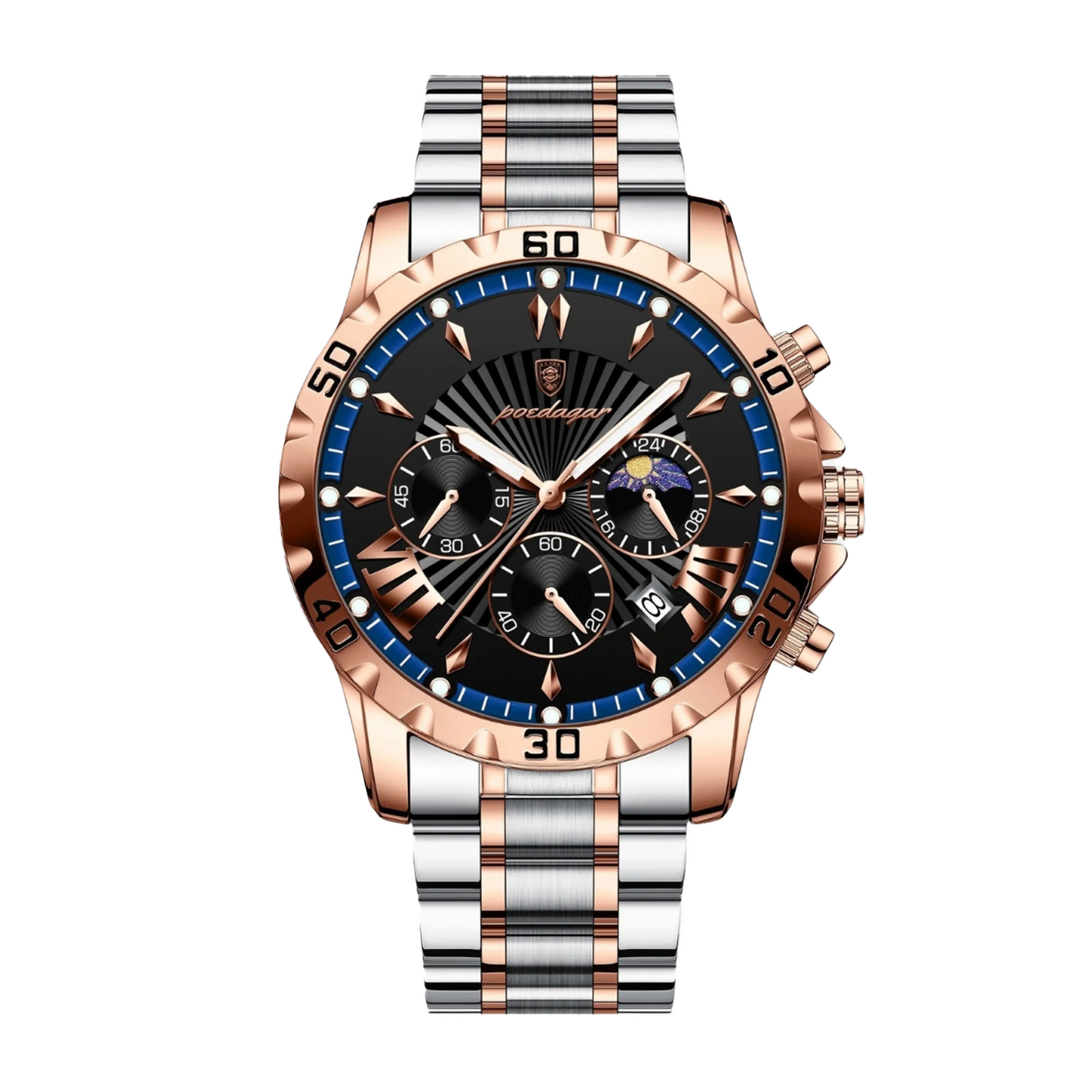 Sovereign 40mm Watch - Japanese Quartz, 316L Stainless Steel, Water-Resistant