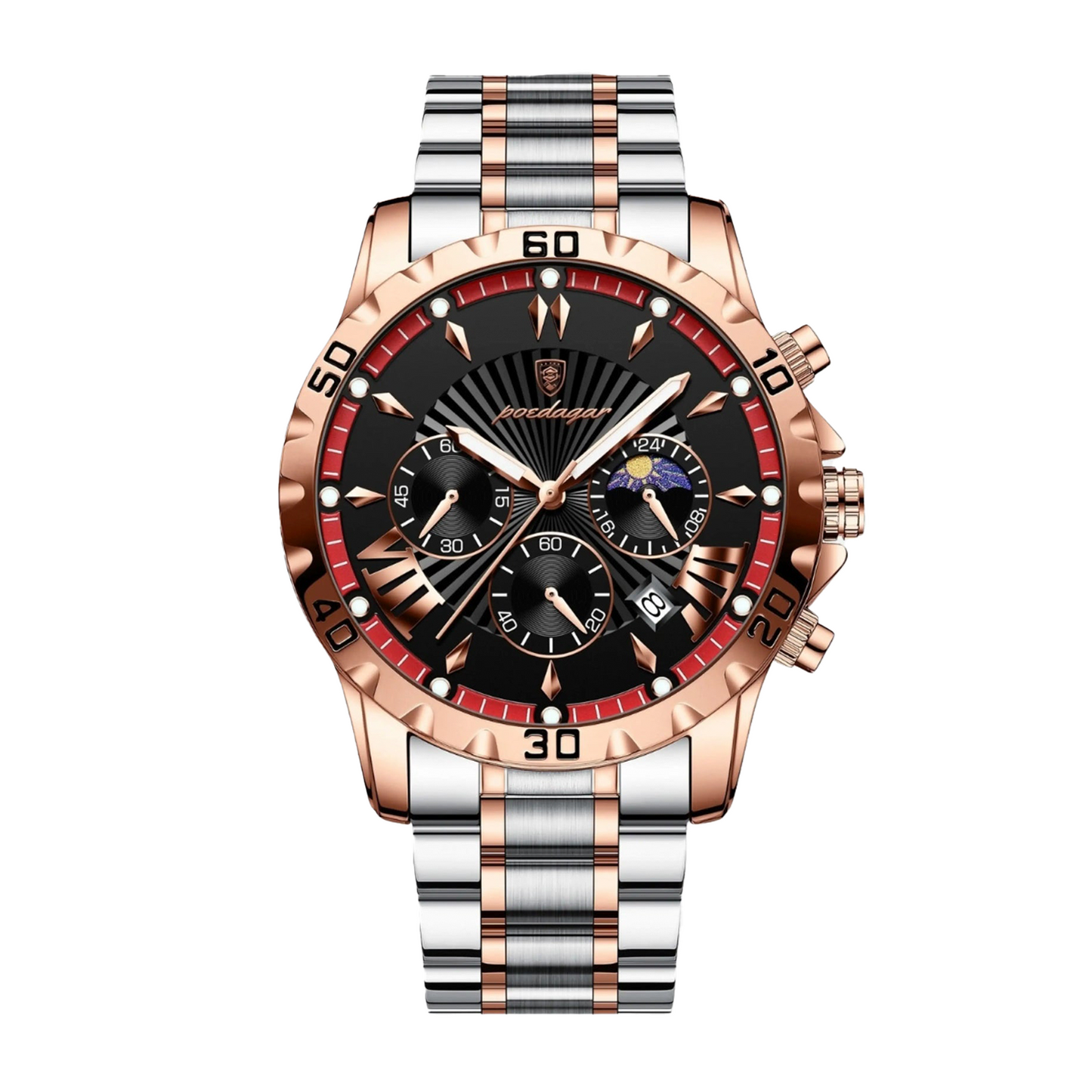 Sovereign 40mm Watch - Japanese Quartz, 316L Stainless Steel, Water-Resistant