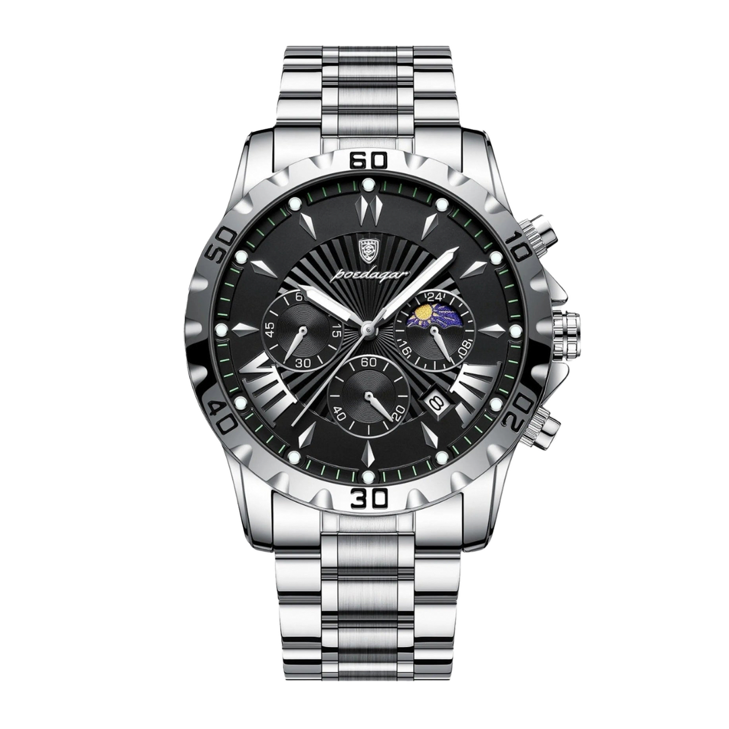 Sovereign 40mm Watch - Japanese Quartz, 316L Stainless Steel, Water-Resistant