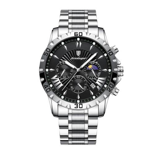 Relógio Sovereign 40mm - Quartzo Japonês, Aço Inoxidável 316L, Resistente à Água