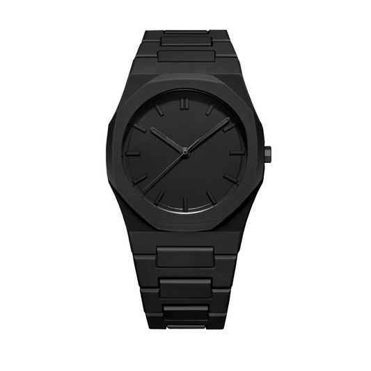 Phantom Black 41mm Watch - Seiko Quartz, Polycarbonate, Anti-Reflective Glass