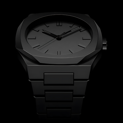 Phantom Black 41mm Watch - Seiko Quartz, Polycarbonate, Anti-Reflective Glass
