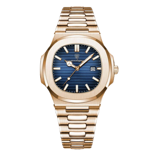 Nautilus Rose Gold 40mm Watch - Japanese Quartz, Stainless Steel, Water-Resistant