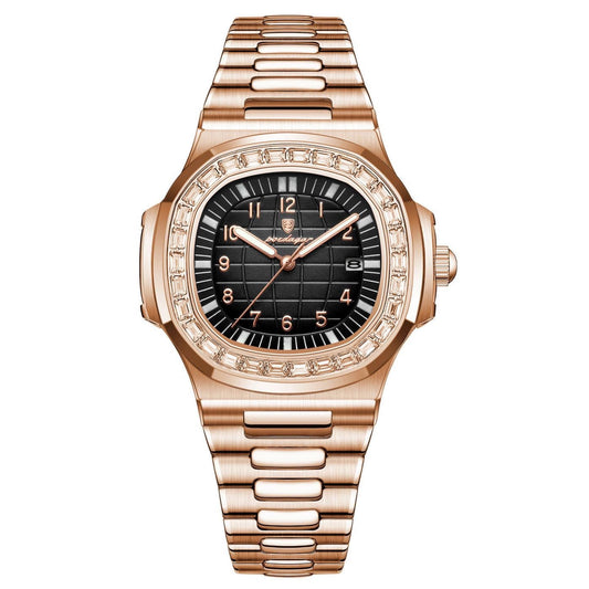 Titan Rose Gold 40mm Watch - Precision Quartz, Sapphire Crystal, Waterproof