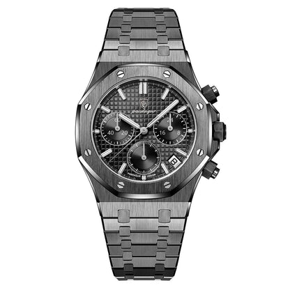 Serenade Black Edition 42mm Watch - Precision Quartz, Chronograph, Waterproof