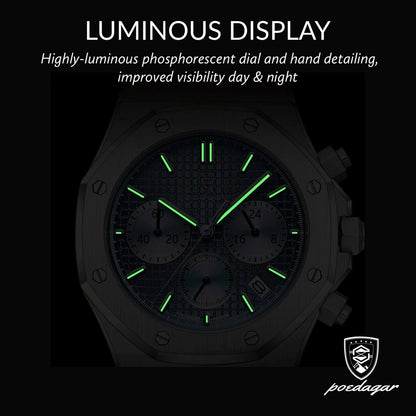 Serenade Black Edition 42mm Watch - Precision Quartz, Chronograph, Waterproof
